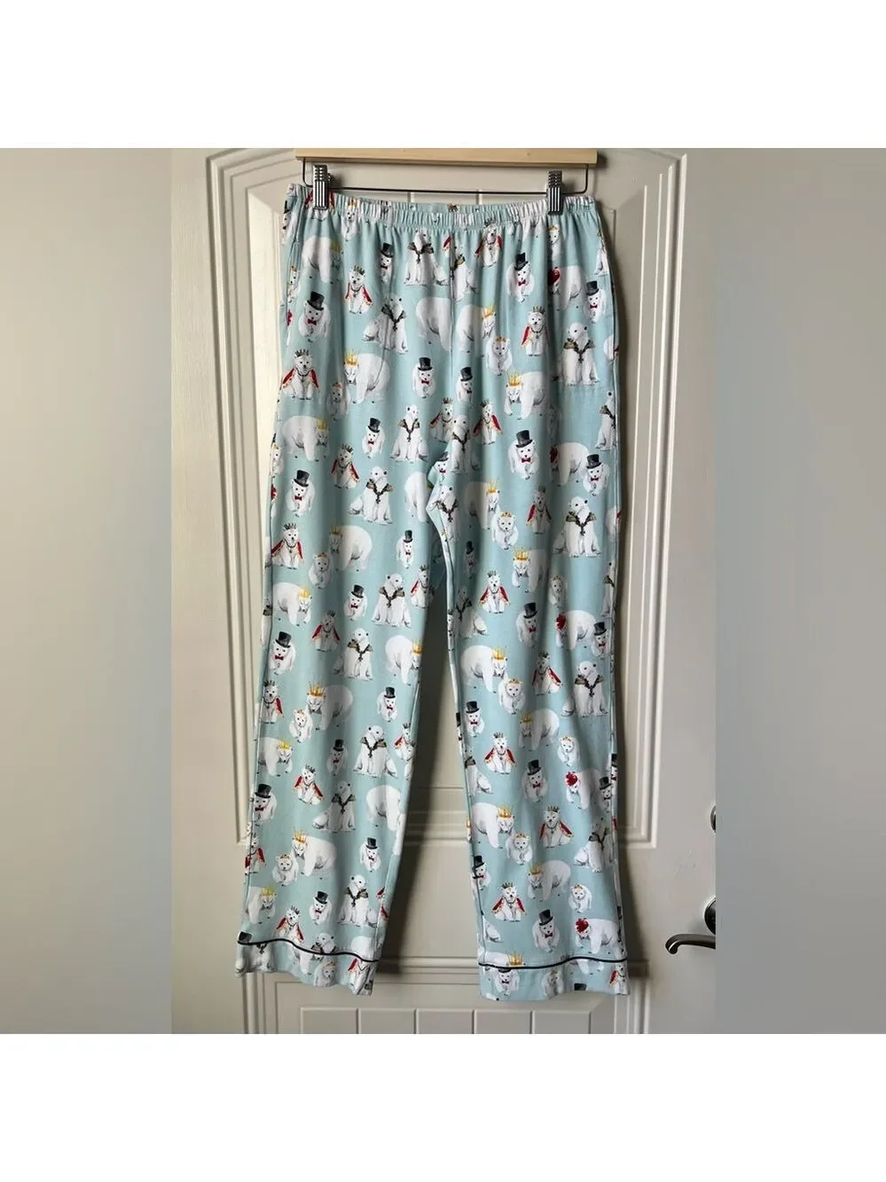 BedHead Pajamas M Organic Cotton Polar Bear Print Made USA